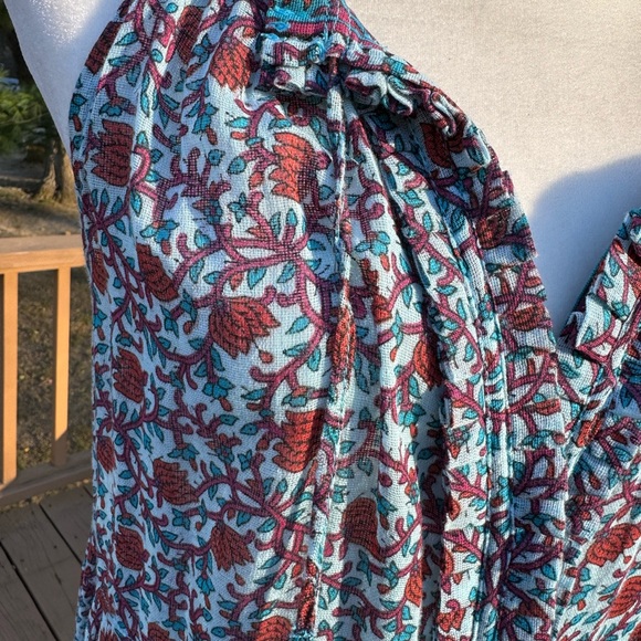 Poupette St. Barth Summer Dress blue /red size small - Picture 4 of 14